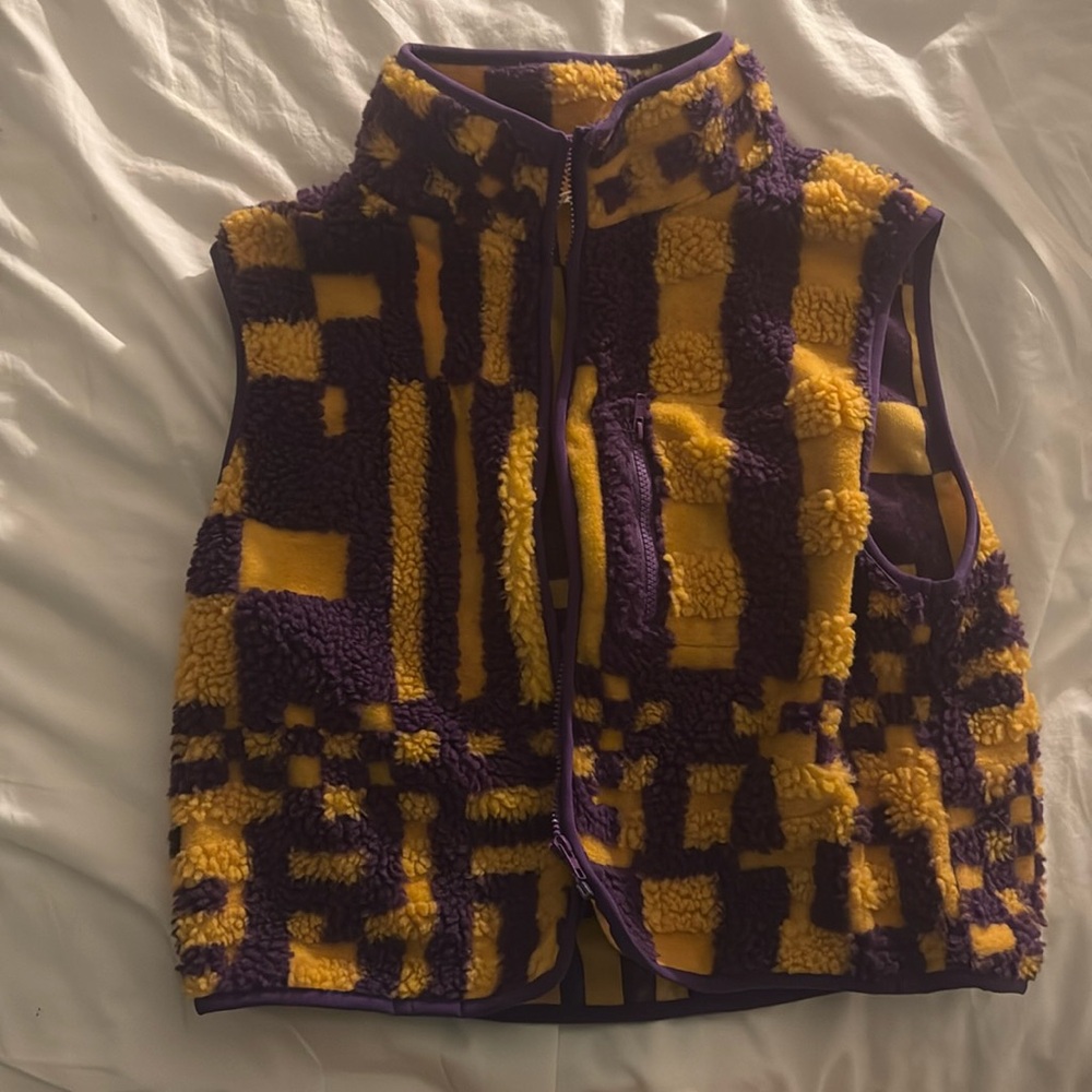 Purple and orange vest from midnight lunch
